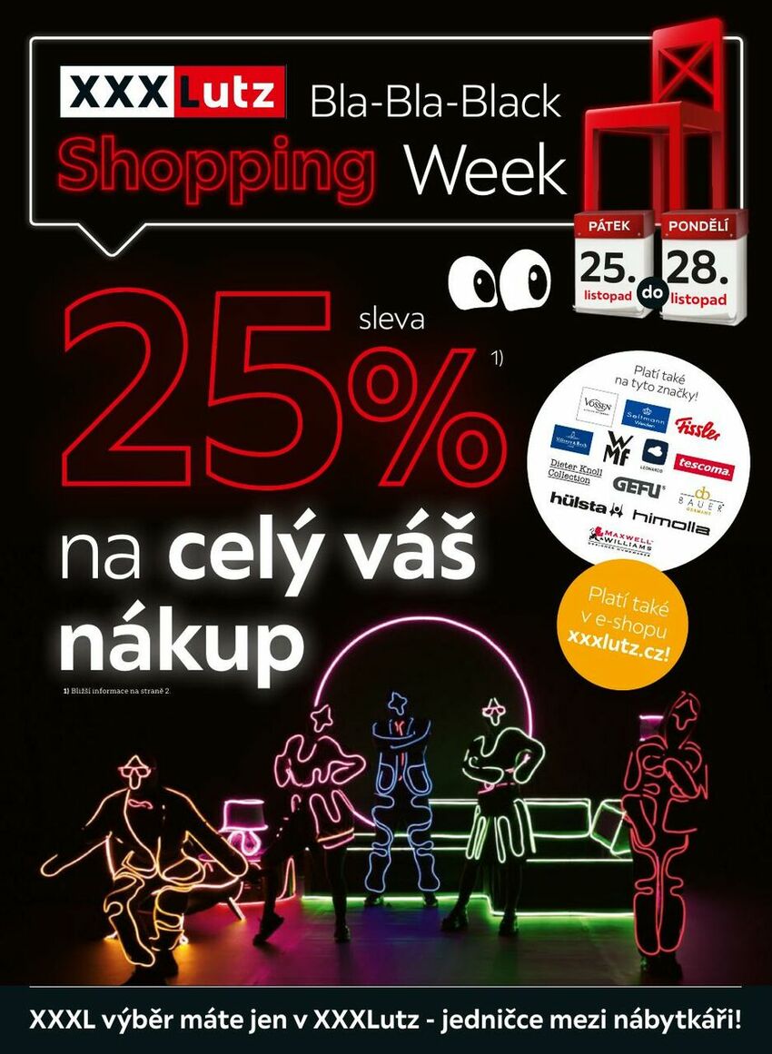 Bla-Bla-Black Shopping Week - sleva 25 % na celý váš nákup, strana 1