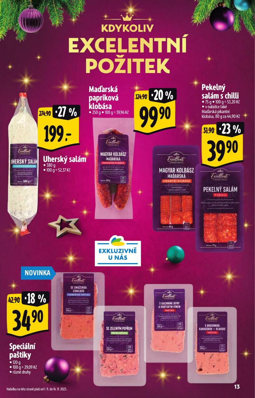 Supermarket, Akční katalog, strana 13